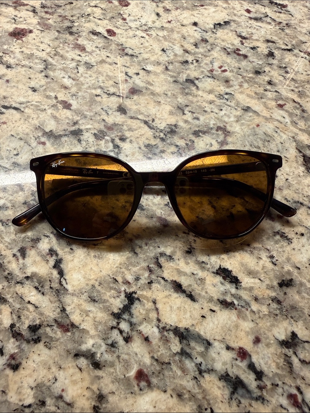 Ray-Ban Women's Tortoise Frame Sunglasses with Brown Lenses